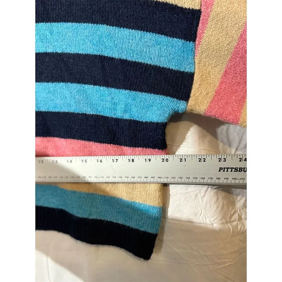 NWT Topshop Women's Knitted Crew Neck Striped Pullover Sweater Multicolor Sz S - Picture 5 of 9